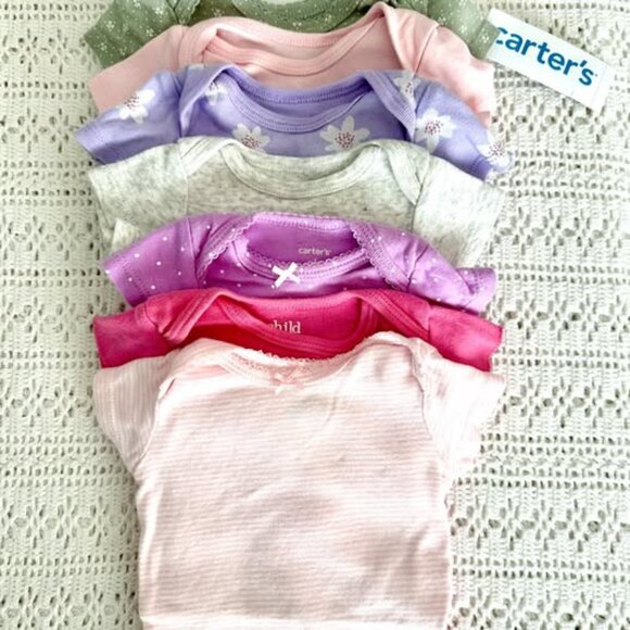 (16) Baby Girl Newborn & 0-3 Months Onesies / Bodysuits Bundle Lot - Picture 4 of 6